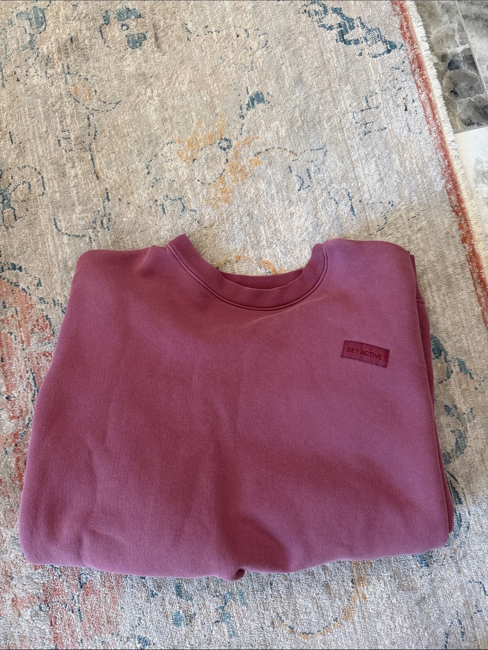 SET Active Dusty Rose Crewneck Sweatshirt